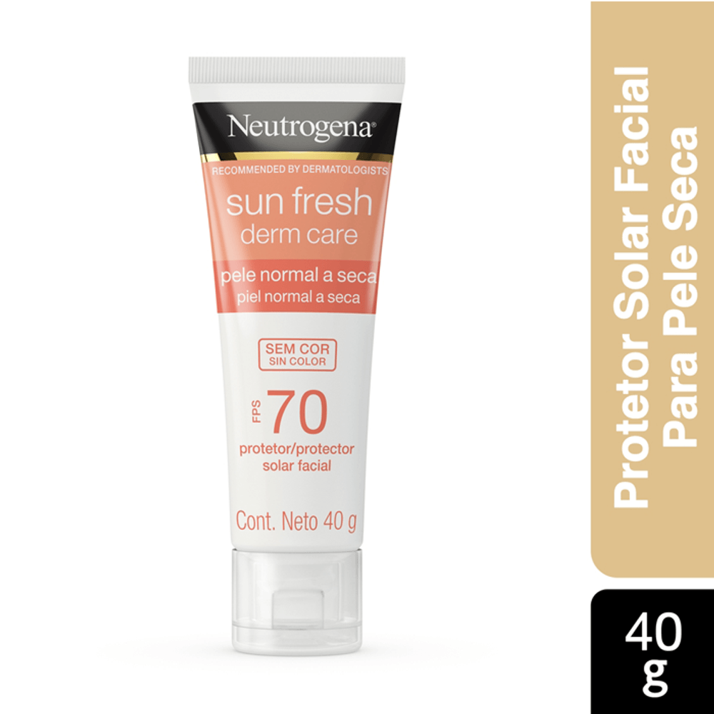 Protetor Solar Facial Derm Care 70 FPS Sem Cor 40g