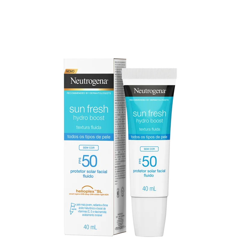 Sun Fresh Hydro Boost FPS50 Sem Cor - Protetor Solar Facial 40ml