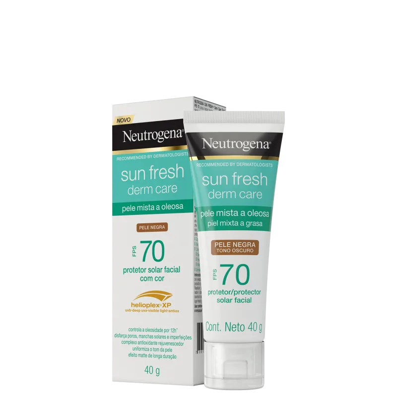 Sun Fresh Derm Care FPS 70 Pele Negra - Protetor Solar Facial 40g