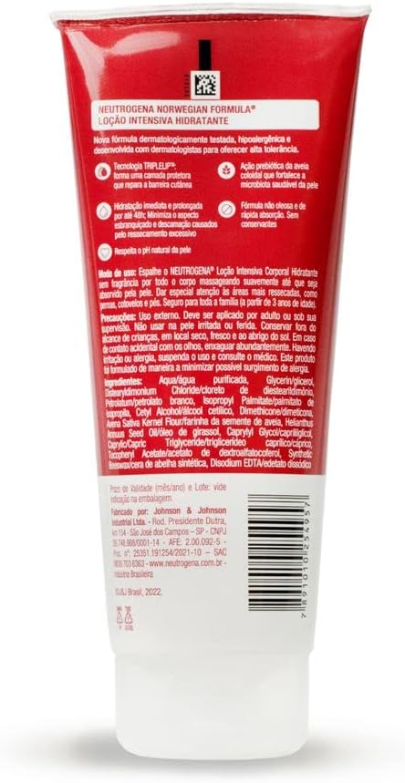 Norwegian Hidratante Corporal Intensivo Sem Fragrância, 200ml