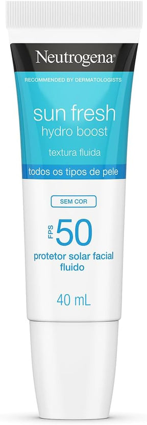 Protetor Solar Sun Fresh Hydro Boost Sem Cor FPS 50 40mL