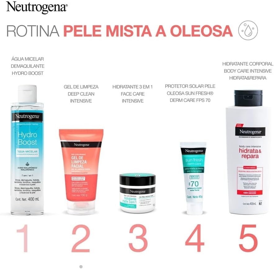 Hidratante Facial Matte 3 em 1 Face Care Intensive, 100g