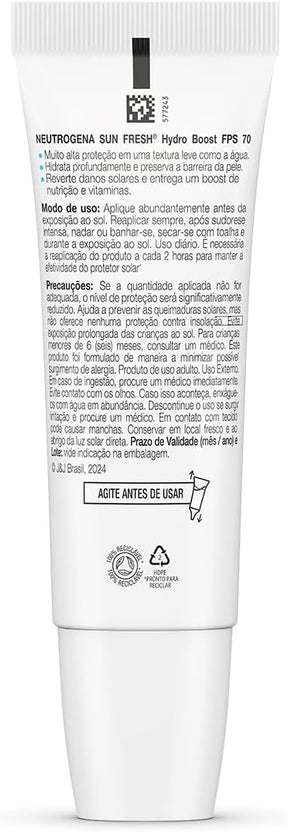 Protetor Solar Sun Fresh Hydro Boost Cor 2.0 FPS 70 40mL