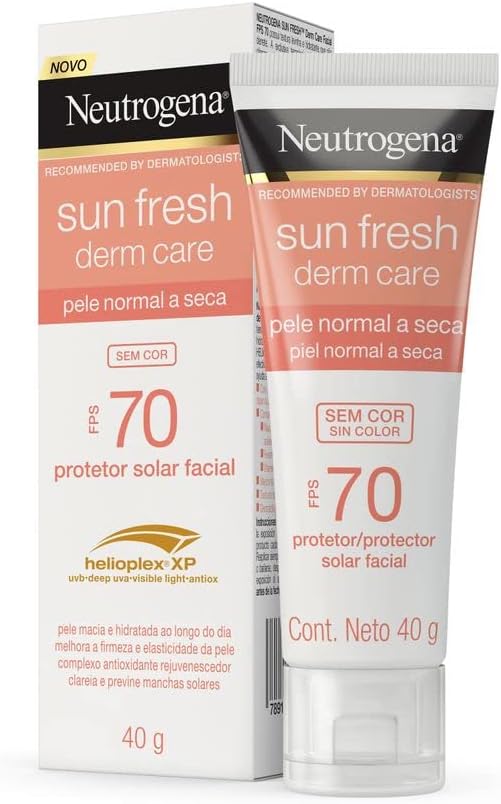 Protetor Solar Sunfresh Derm Care Dry Skin Sem Cor FPS 70 40g