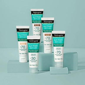 Sun Fresh Protetor Solar Facial Para Pele Oleosa Derm Care Sem Cor FPS 70, 40g
