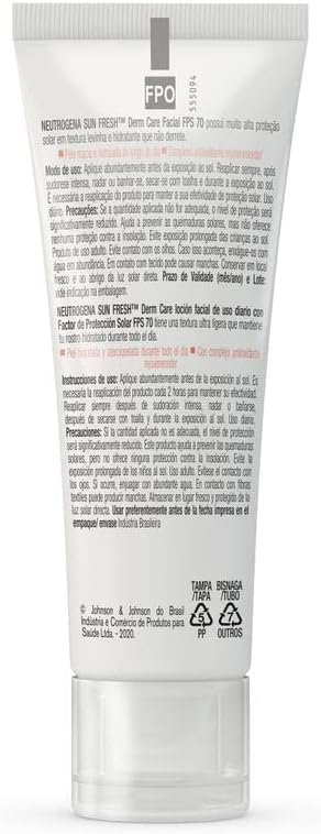 Protetor Solar Sunfresh Derm Care Dry Skin Sem Cor FPS 70 40g