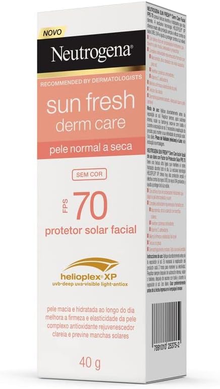 Protetor Solar Sunfresh Derm Care Dry Skin Sem Cor FPS 70 40g