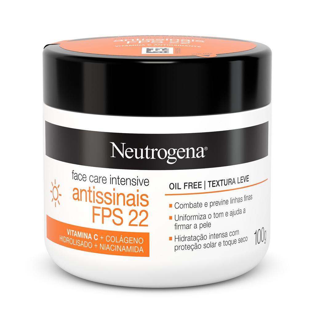 Creme Facial Antissinais Face Care Intensive Oil Free FPS22 100g