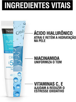 Protetor Solar Sun Fresh Hydro Boost Sem Cor FPS 50 40mL