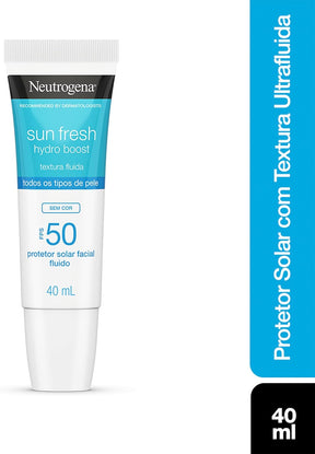 Protetor Solar Sun Fresh Hydro Boost Sem Cor FPS 50 40mL