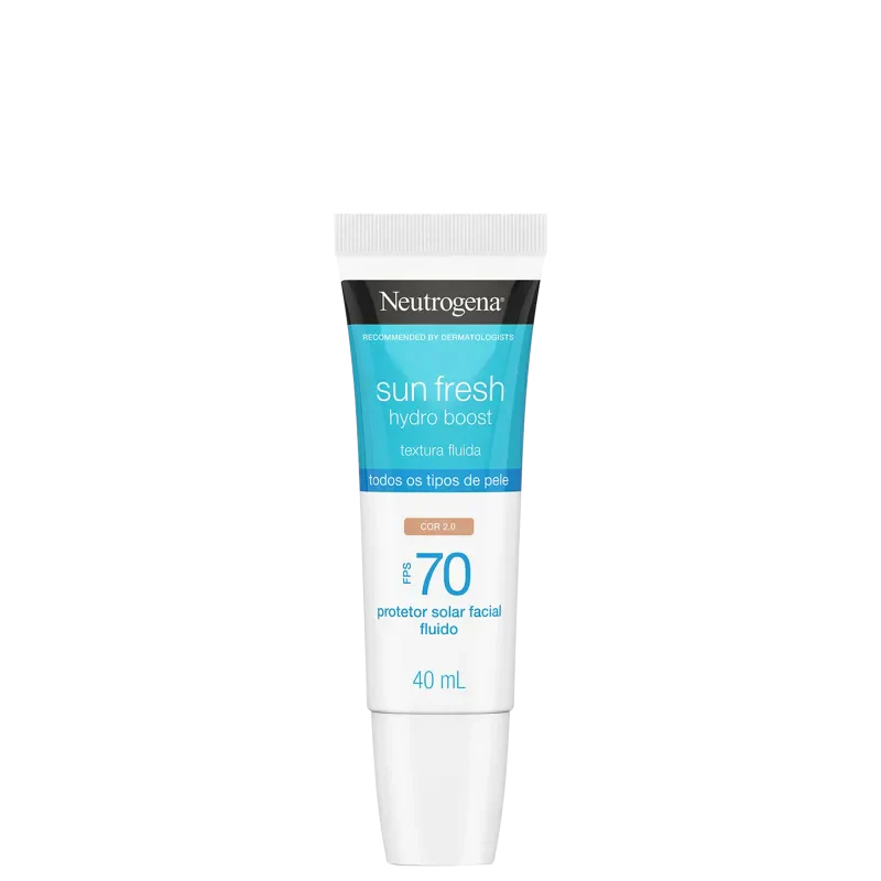 Sun Fresh Hydro Boost FPS70 Cor 2.0 - Protetor Solar Facial com Cor 40ml