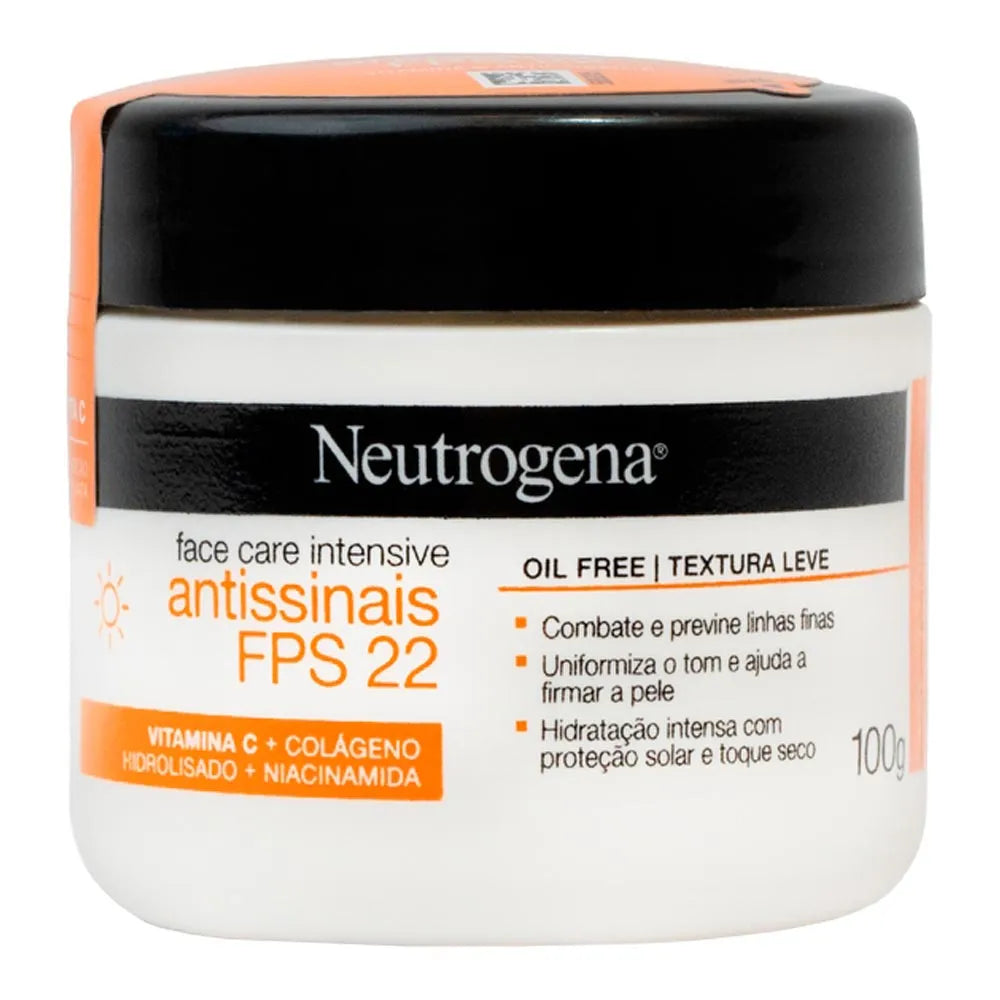 Creme Facial Antissinais Face Care Intensive Oil Free FPS22 100g