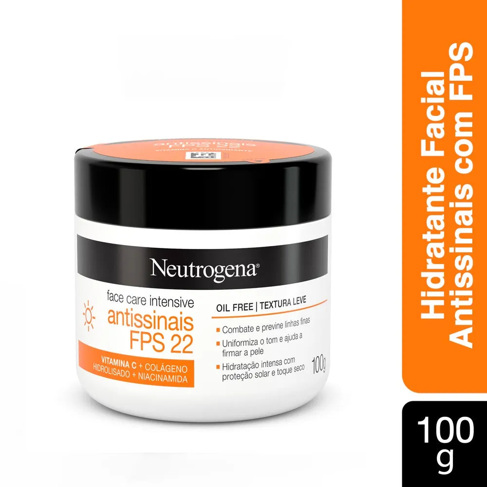 Creme Facial Antissinais Face Care Intensive Oil Free FPS22 100g