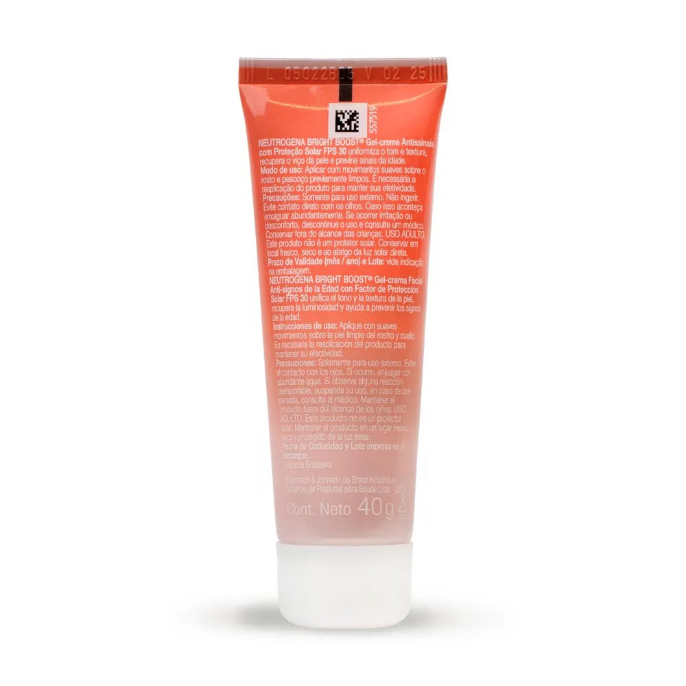 Gel Creme Facial Antissinais Bright Boost FPS30 40g