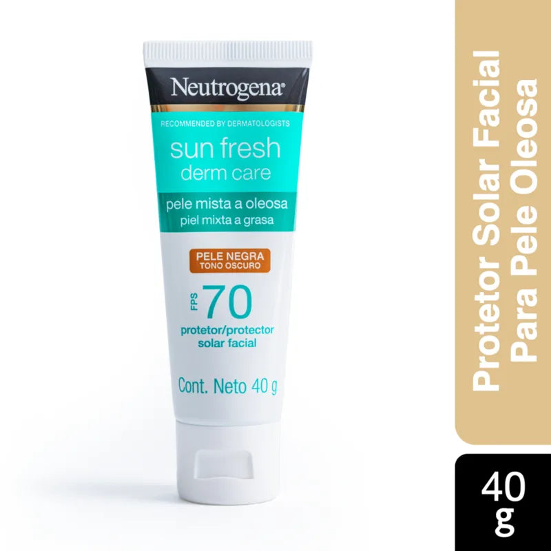 Sun Fresh Derm Care FPS 70 Pele Negra - Protetor Solar Facial 40g