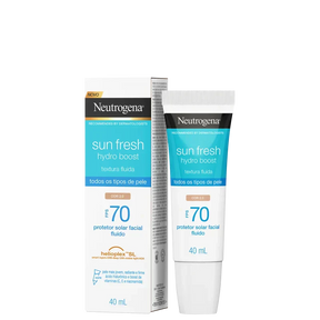 Sun Fresh Hydro Boost FPS70 Cor 2.0 - Protetor Solar Facial com Cor 40ml